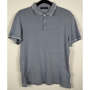 Ermenegildo Zegna Mens Grey Knit Polo Shirt Short Sleeve Size S 48